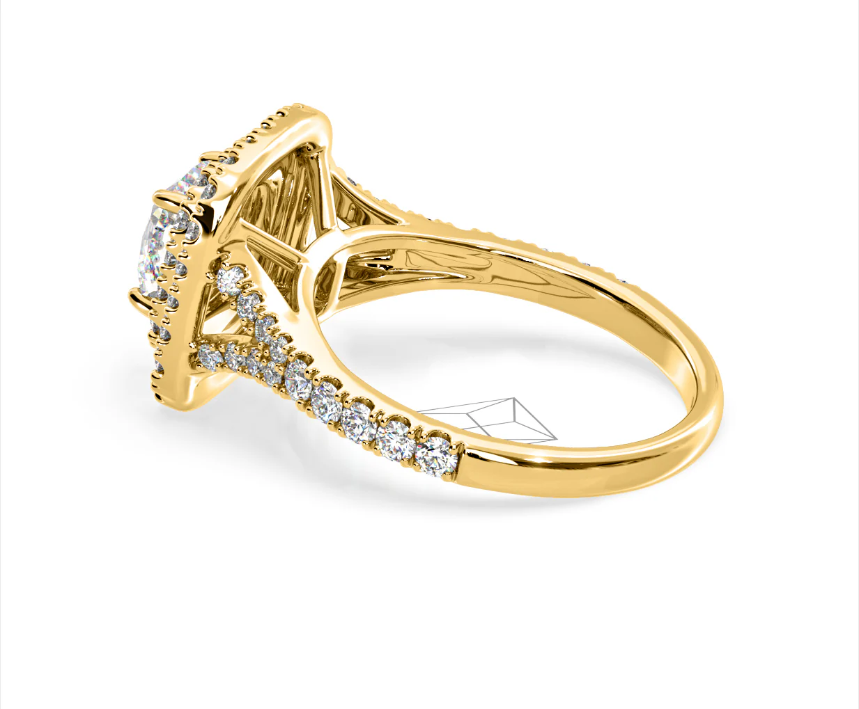 Anastasia GIA Diamond Halo Engagement Ring in 18K Gold 1.85ct G/VS2 - Image 113