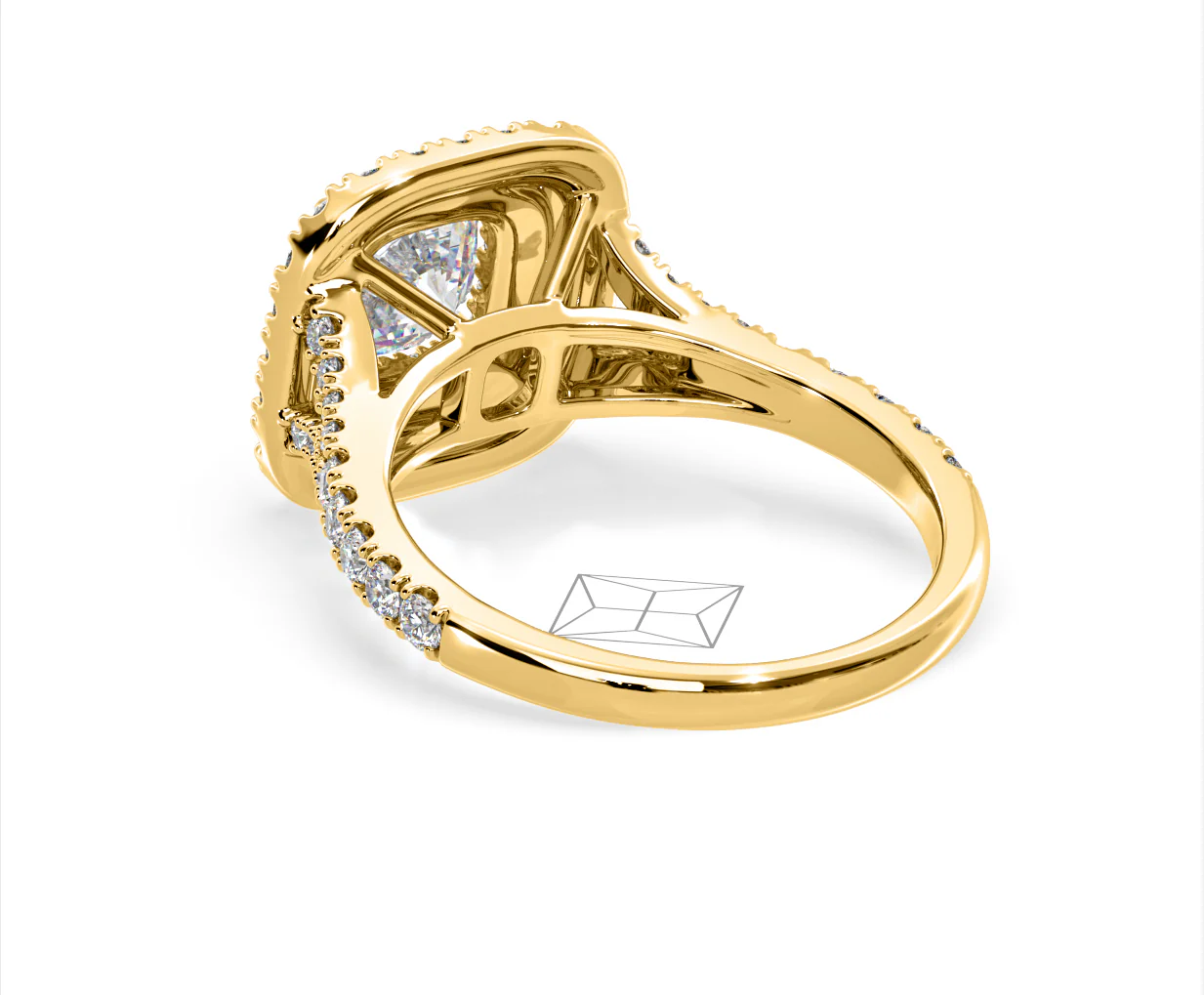 Anastasia GIA Diamond Halo Engagement Ring in 18K Gold 1.85ct G/VS2 - Image 120
