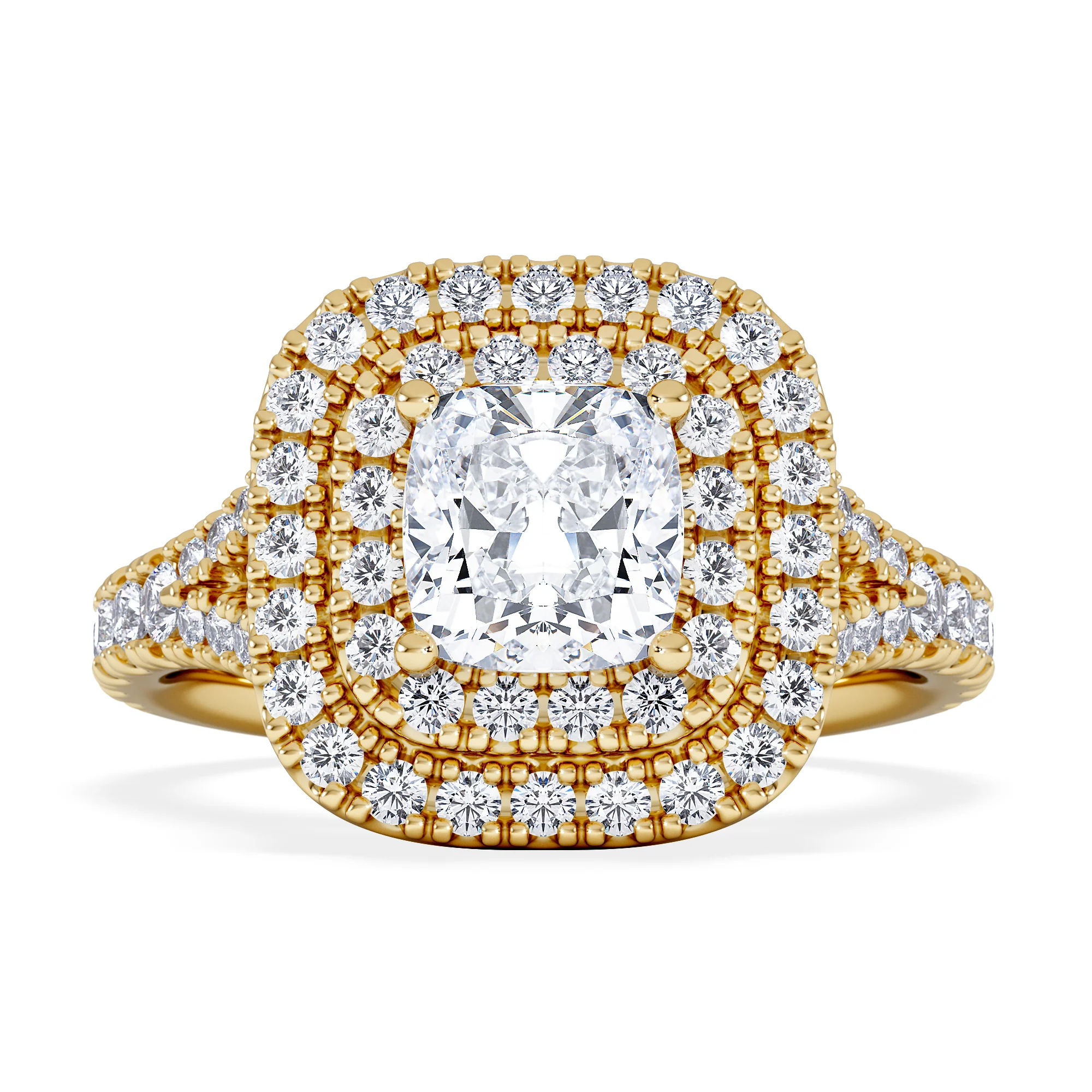 Anastasia GIA Diamond Halo Engagement Ring in 18K Gold 1.85ct G/VS2 - Image 6