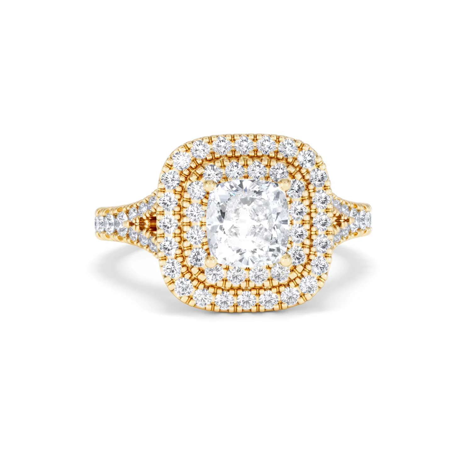 Anastasia GIA Diamond Halo Engagement Ring in 18K Gold 1.85ct G/VS2 - Image 9