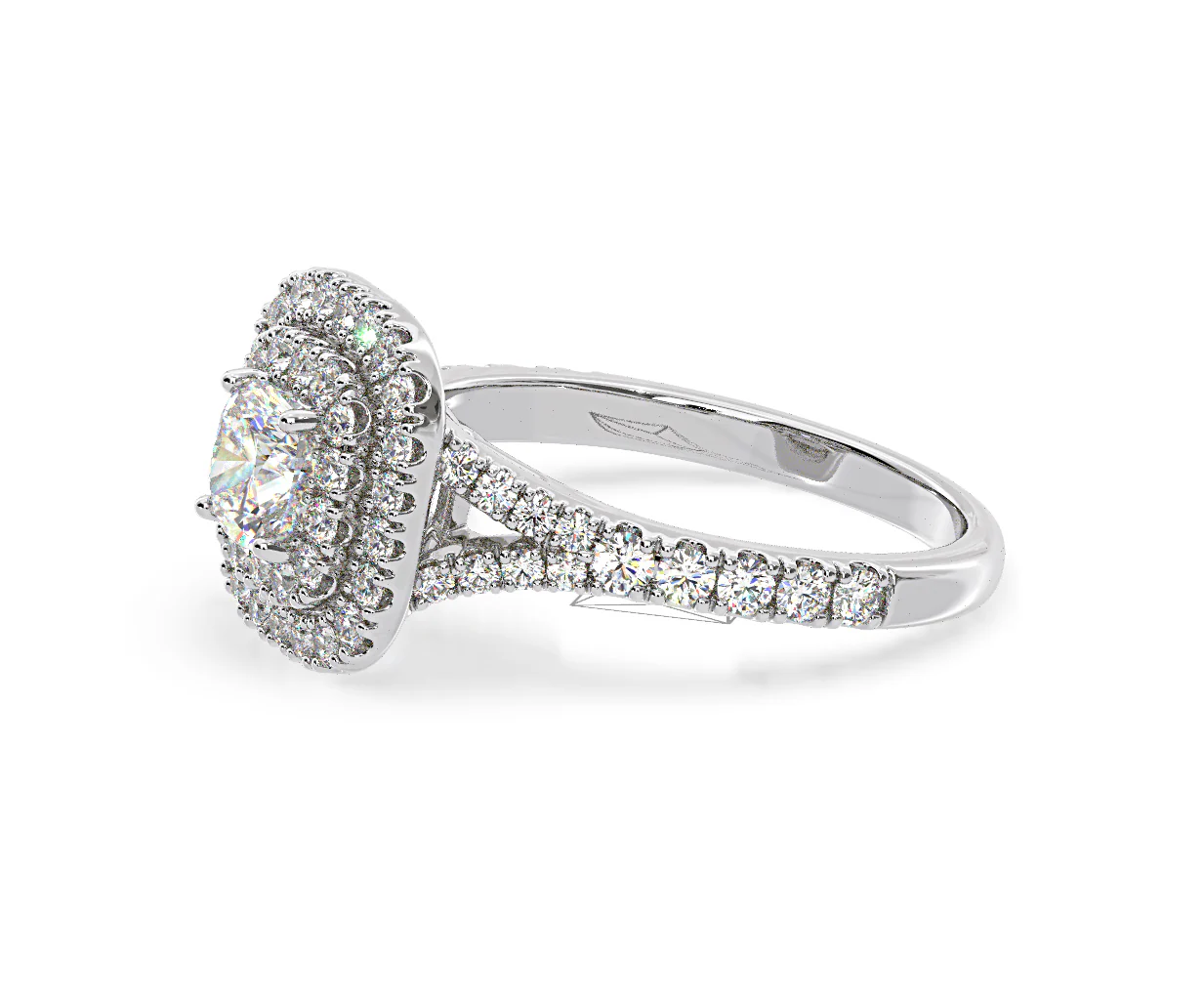 Anastasia Diamond Halo Engagement Ring in Platinum 1.30ct G/SI1 - Image 22
