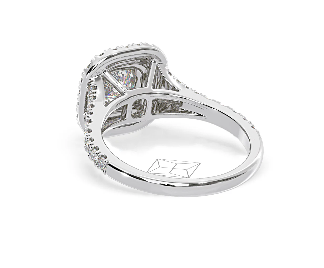 Anastasia Diamond Halo Engagement Ring in Platinum 1.30ct G/SI1 - Image 41
