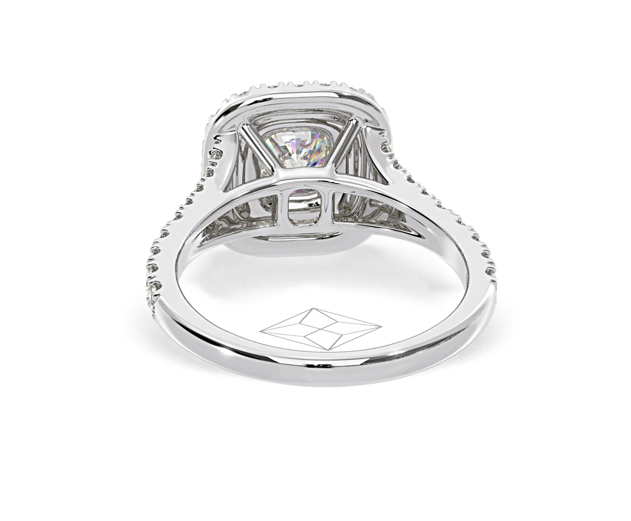 Anastasia Diamond Halo Engagement Ring in Platinum 1.30ct G/SI1 - Image 46