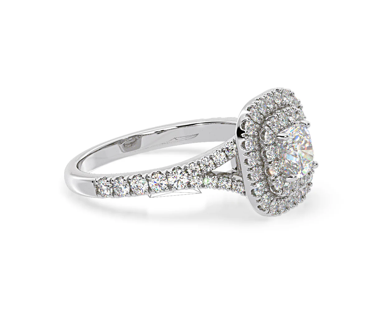 Anastasia Diamond Halo Engagement Ring in Platinum 1.30ct G/SI2 - Image 156