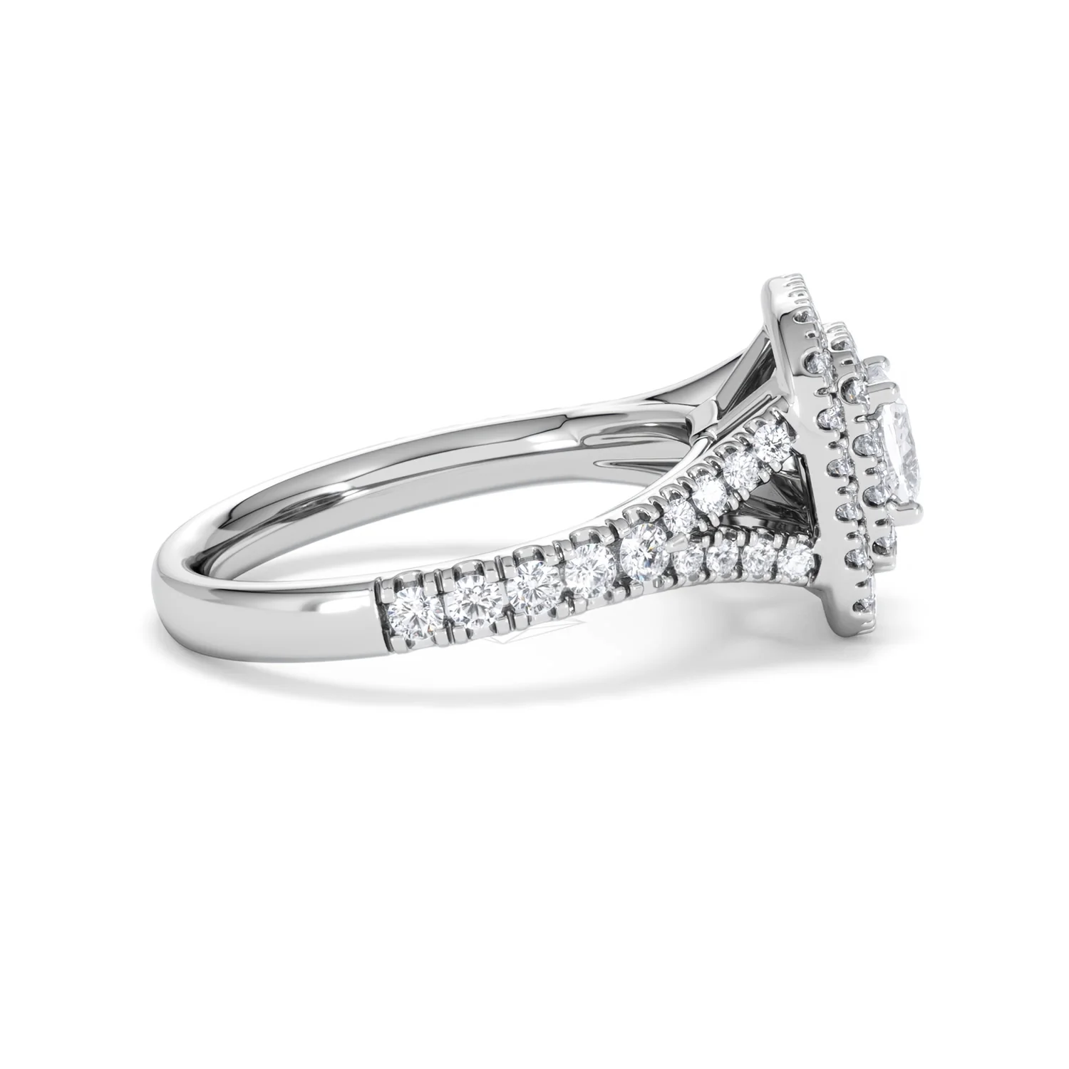 Anastasia Diamond Halo Engagement Ring in Platinum 1.30ct G/SI2 - Image 30