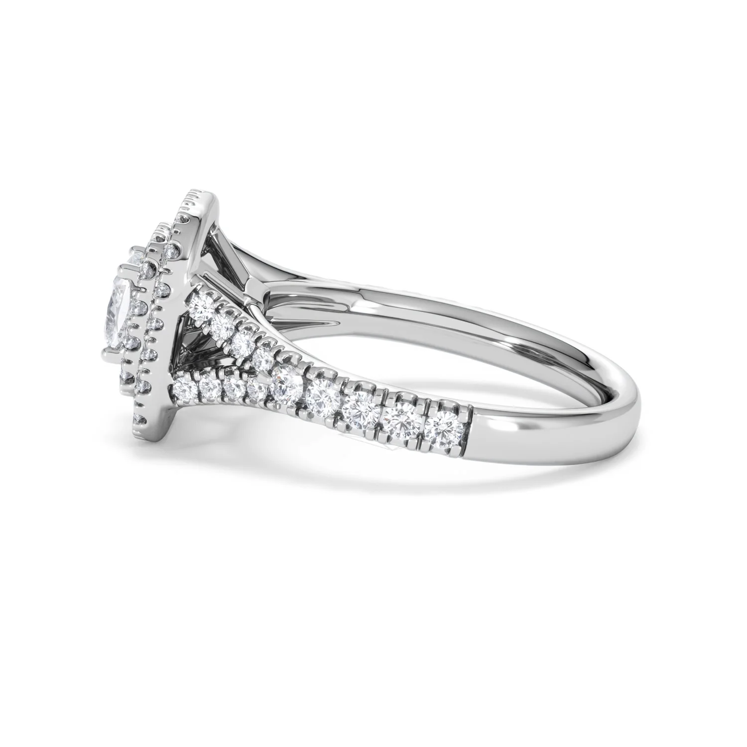 Anastasia Diamond Halo Engagement Ring in Platinum 1.30ct G/SI2 - Image 69