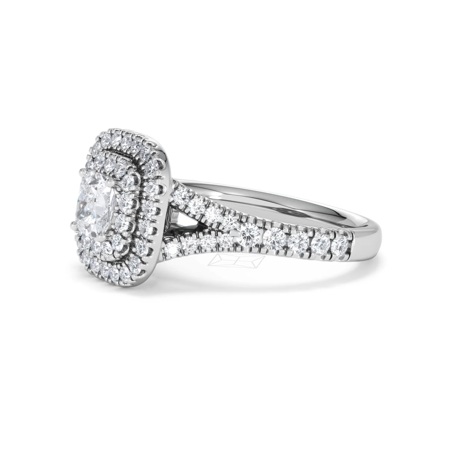 Anastasia Diamond Halo Engagement Ring in Platinum 1.30ct G/SI2 - Image 77