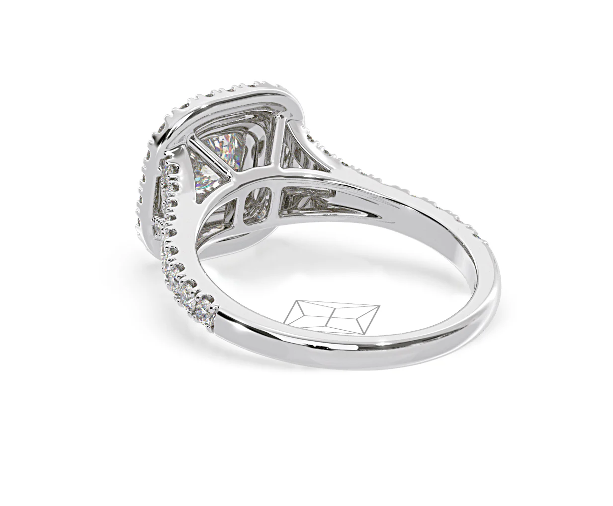 Anastasia Diamond Halo Engagement Ring in Platinum 1.30ct G/VS1 - Image 40
