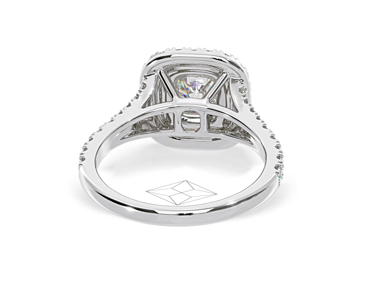 Anastasia Diamond Halo Engagement Ring in Platinum 1.30ct G/VS1 - Image 49
