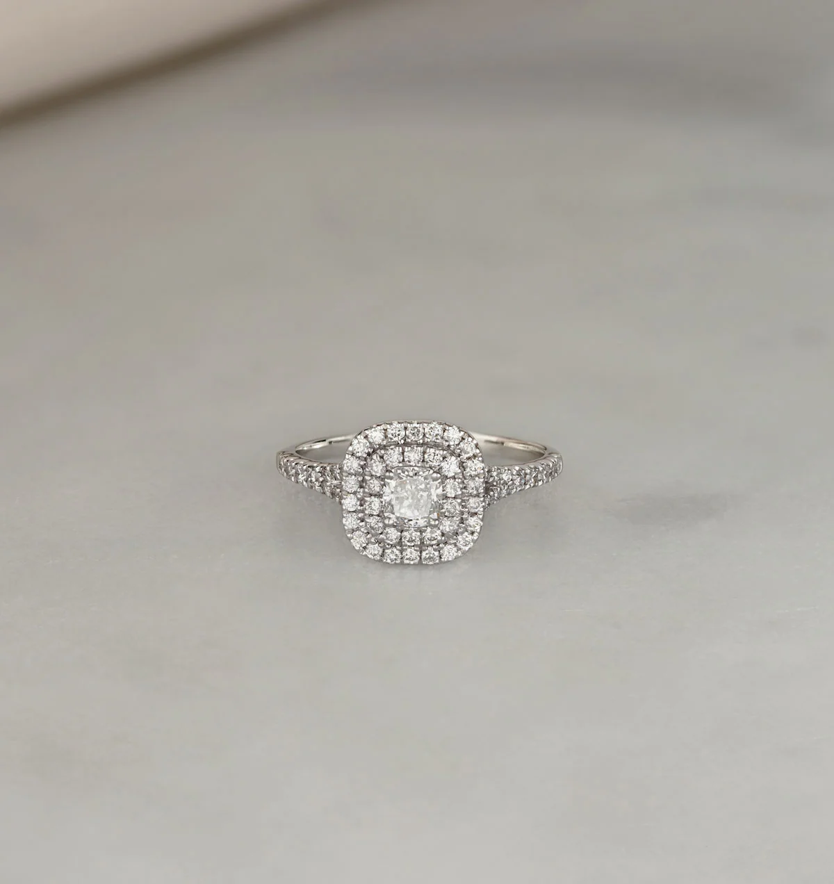Anastasia Diamond Halo Engagement Ring in Platinum 1.30ct G/VS1 - Image 6