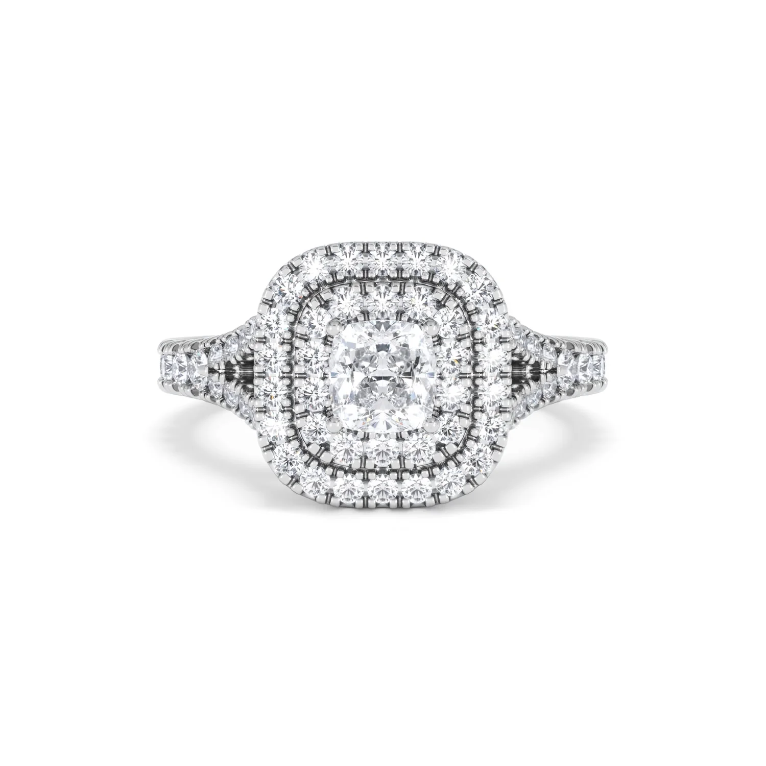 Anastasia Diamond Halo Engagement Ring in Platinum 1.30ct G/VS2 - Image 10