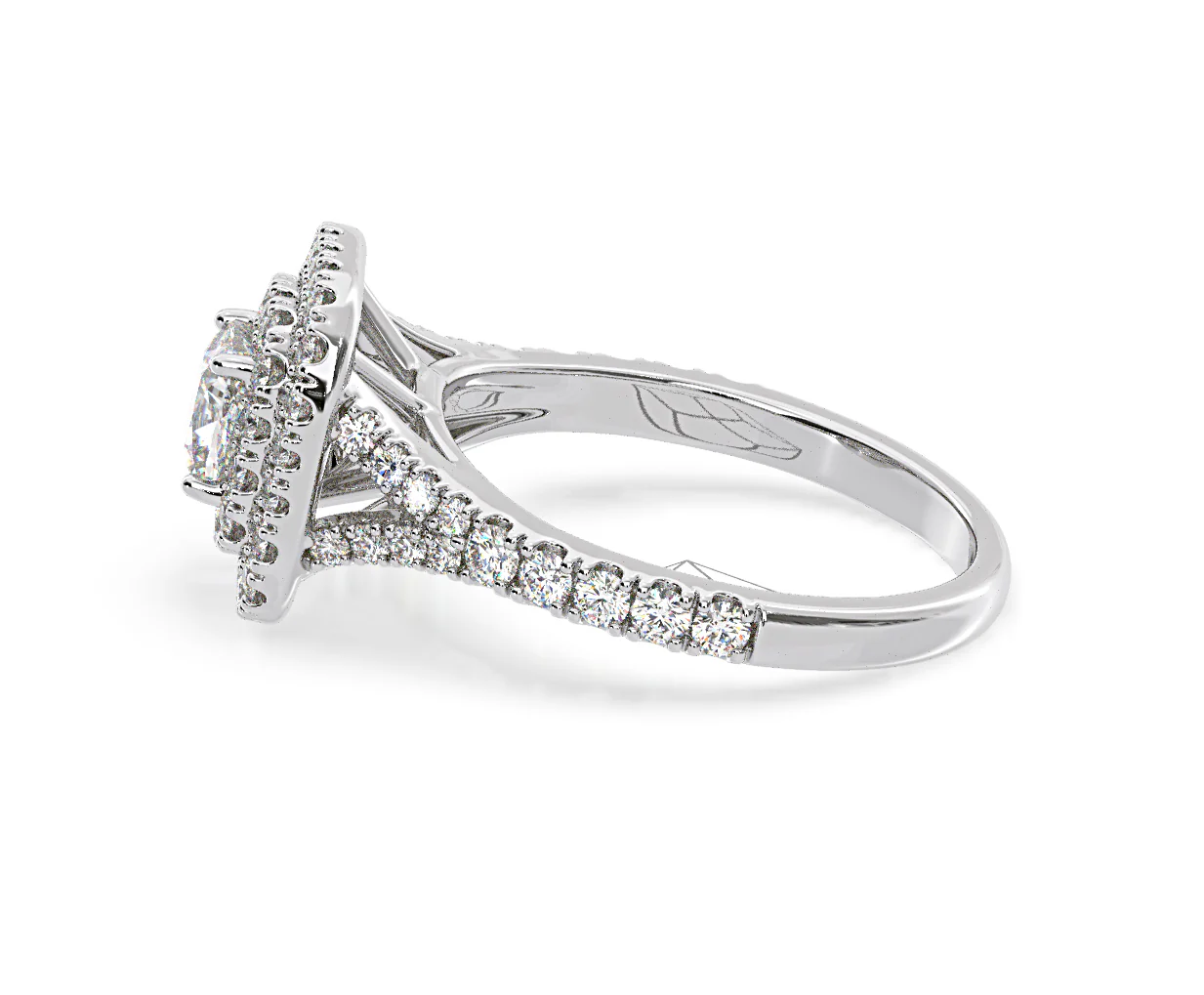 Anastasia Diamond Halo Engagement Ring in Platinum 1.30ct G/VS2 - Image 110