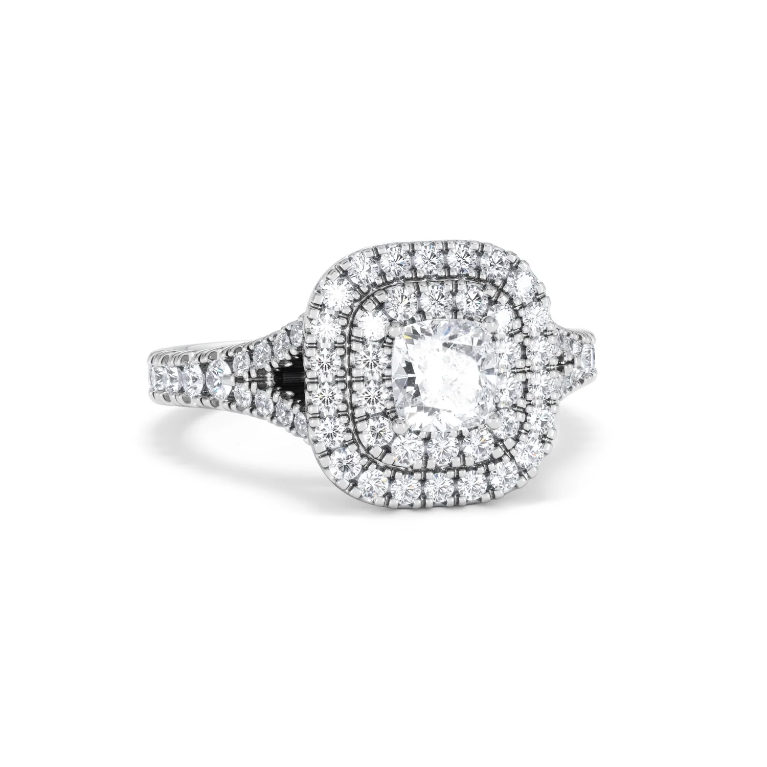 Anastasia Diamond Halo Engagement Ring in Platinum 1.30ct G/VS2 - Image 13
