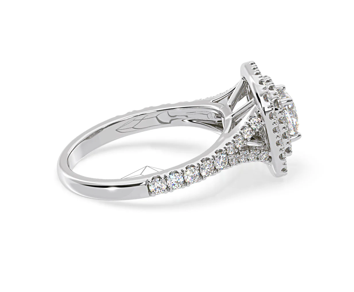 Anastasia Diamond Halo Engagement Ring in Platinum 1.30ct G/VS2 - Image 147