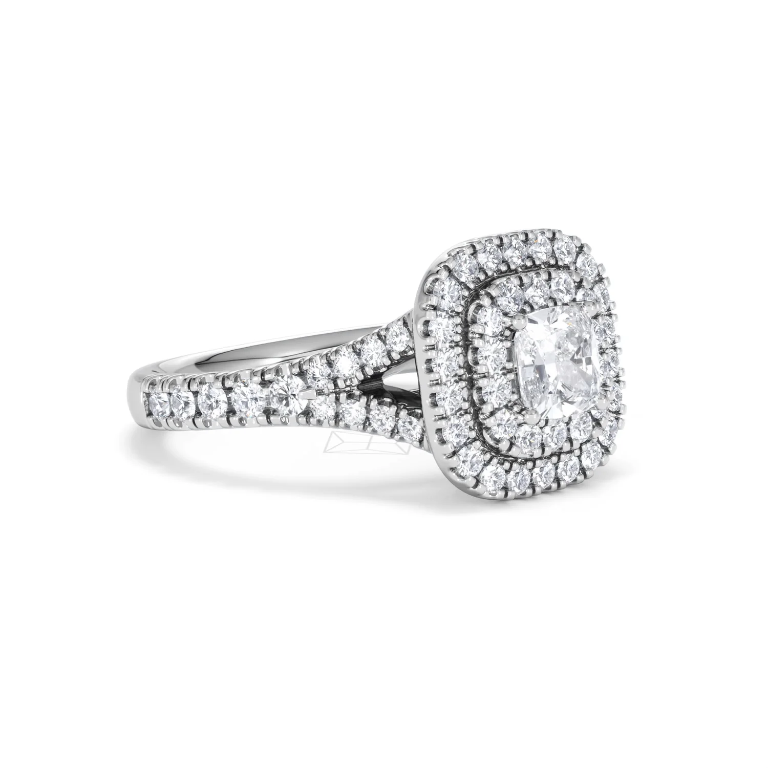 Anastasia Diamond Halo Engagement Ring in Platinum 1.30ct G/VS2 - Image 19