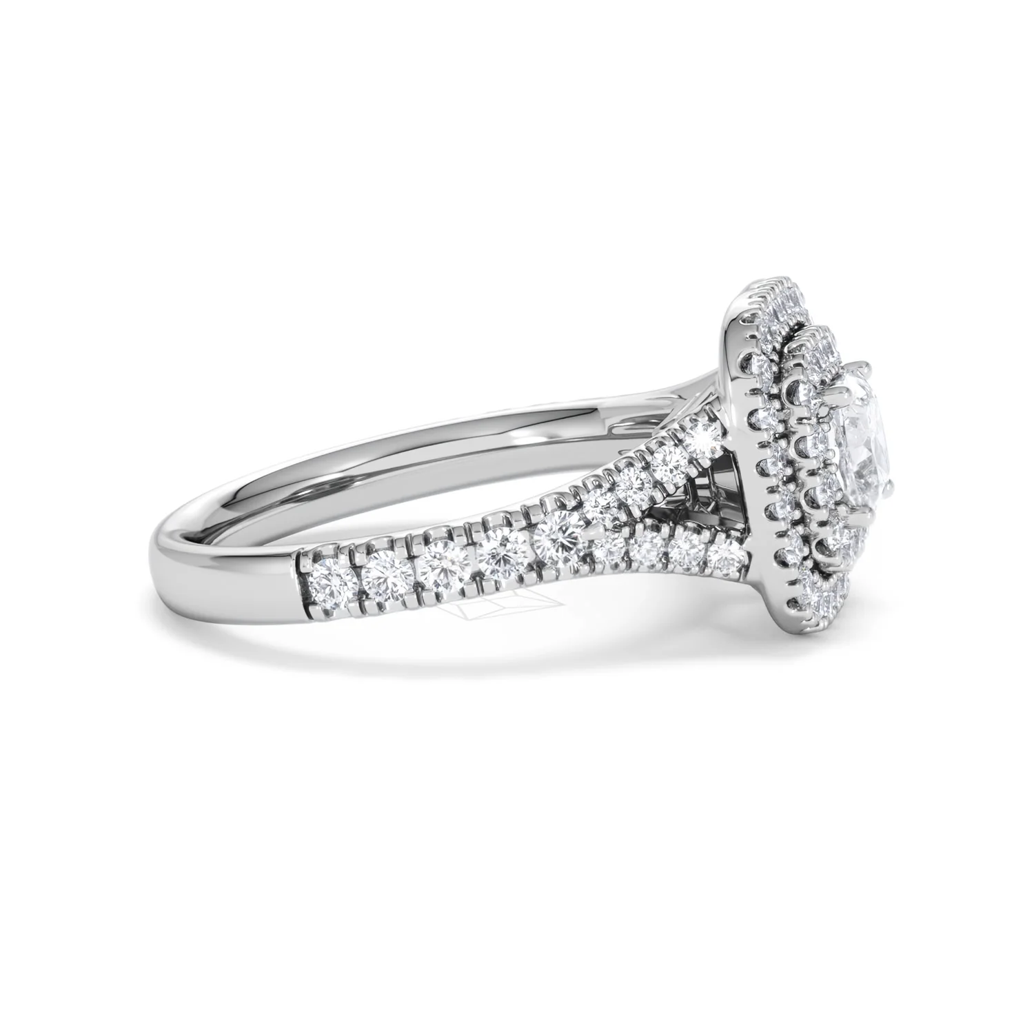 Anastasia Diamond Halo Engagement Ring in Platinum 1.30ct G/VS2 - Image 27
