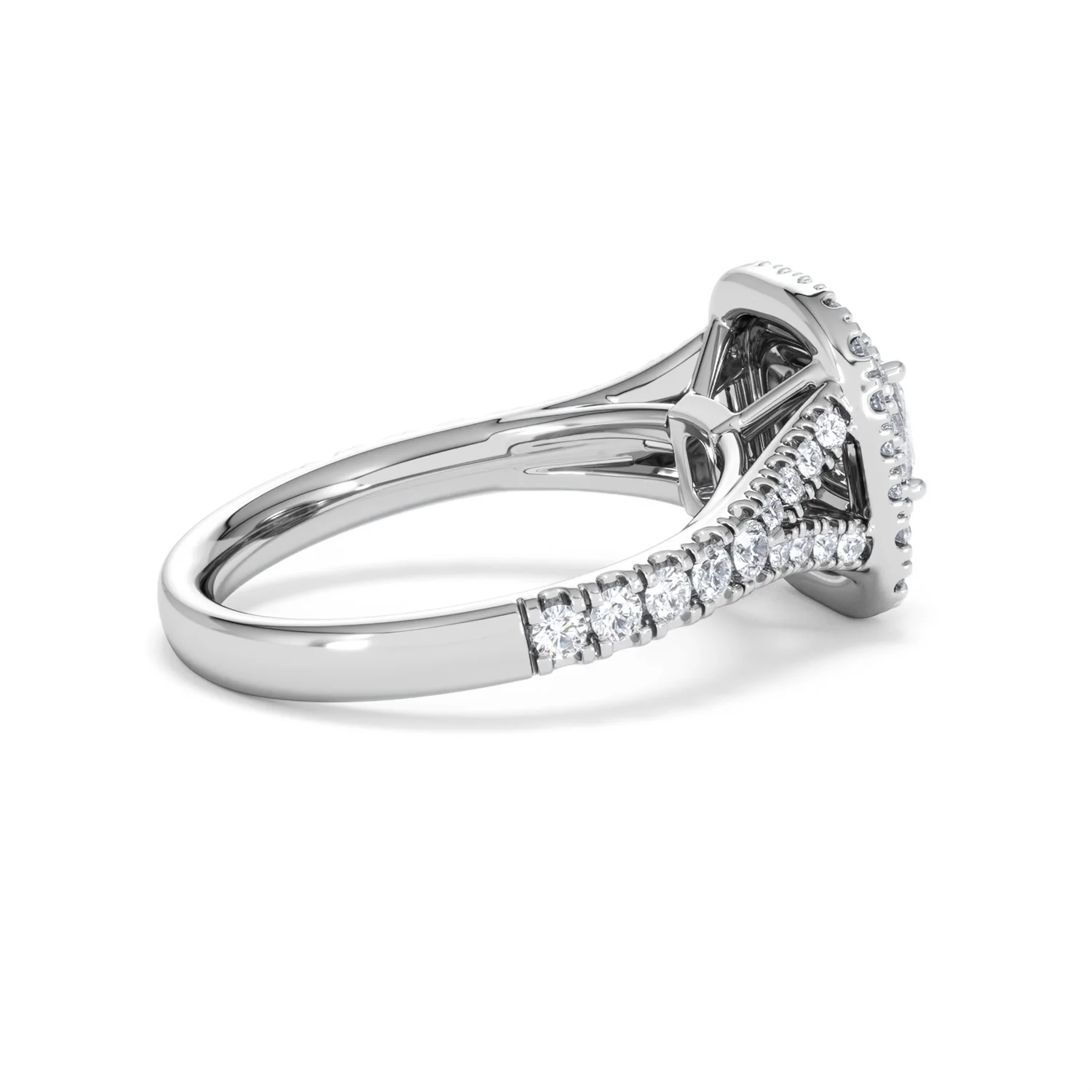 Anastasia Diamond Halo Engagement Ring in Platinum 1.30ct G/VS2 - Image 35