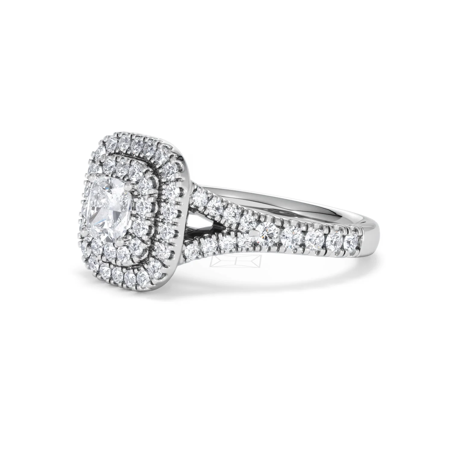 Anastasia Diamond Halo Engagement Ring in Platinum 1.30ct G/VS2 - Image 79