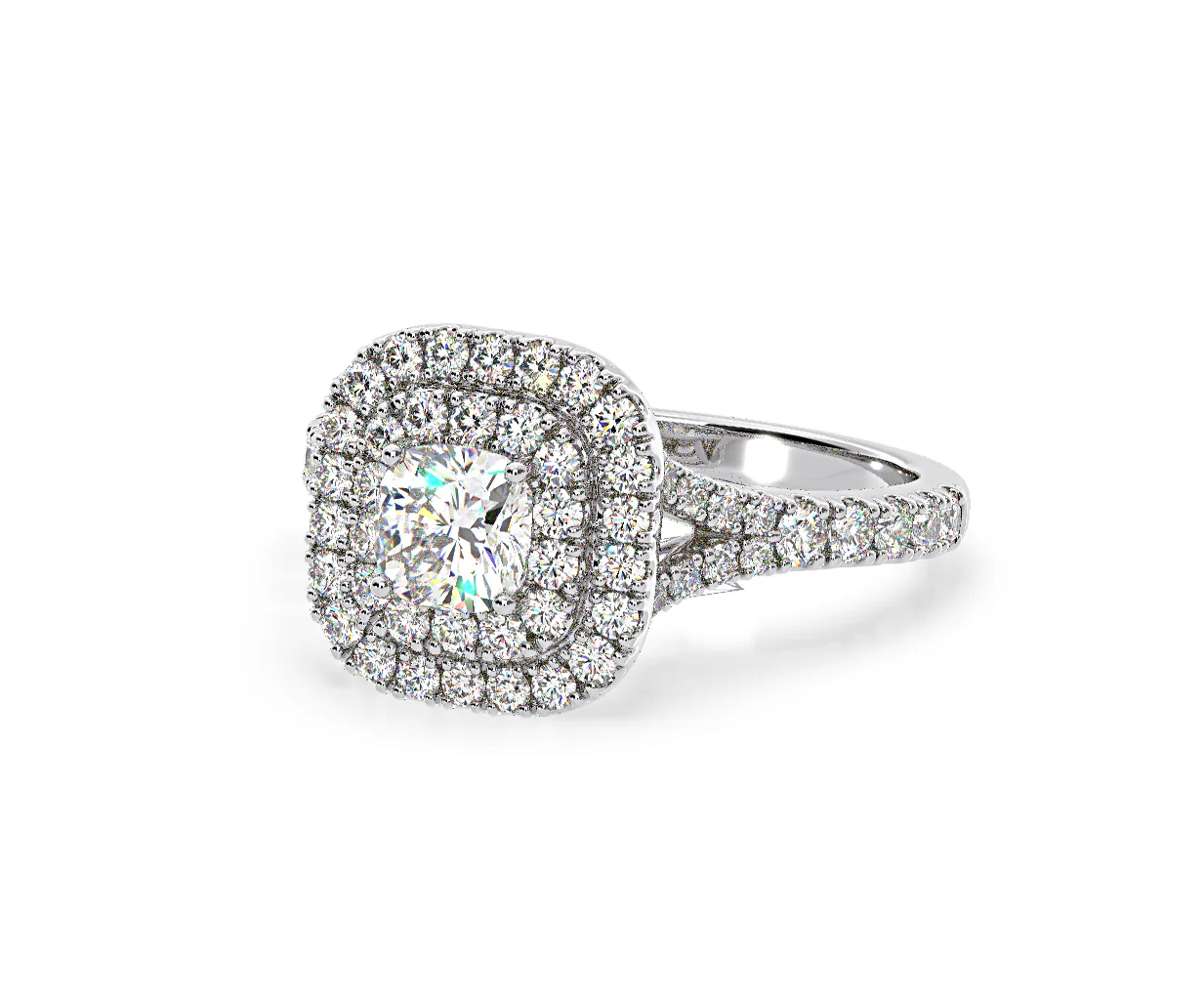 Anastasia Diamond Halo Engagement Ring in Platinum 1.30ct G/VS2 - Image 95