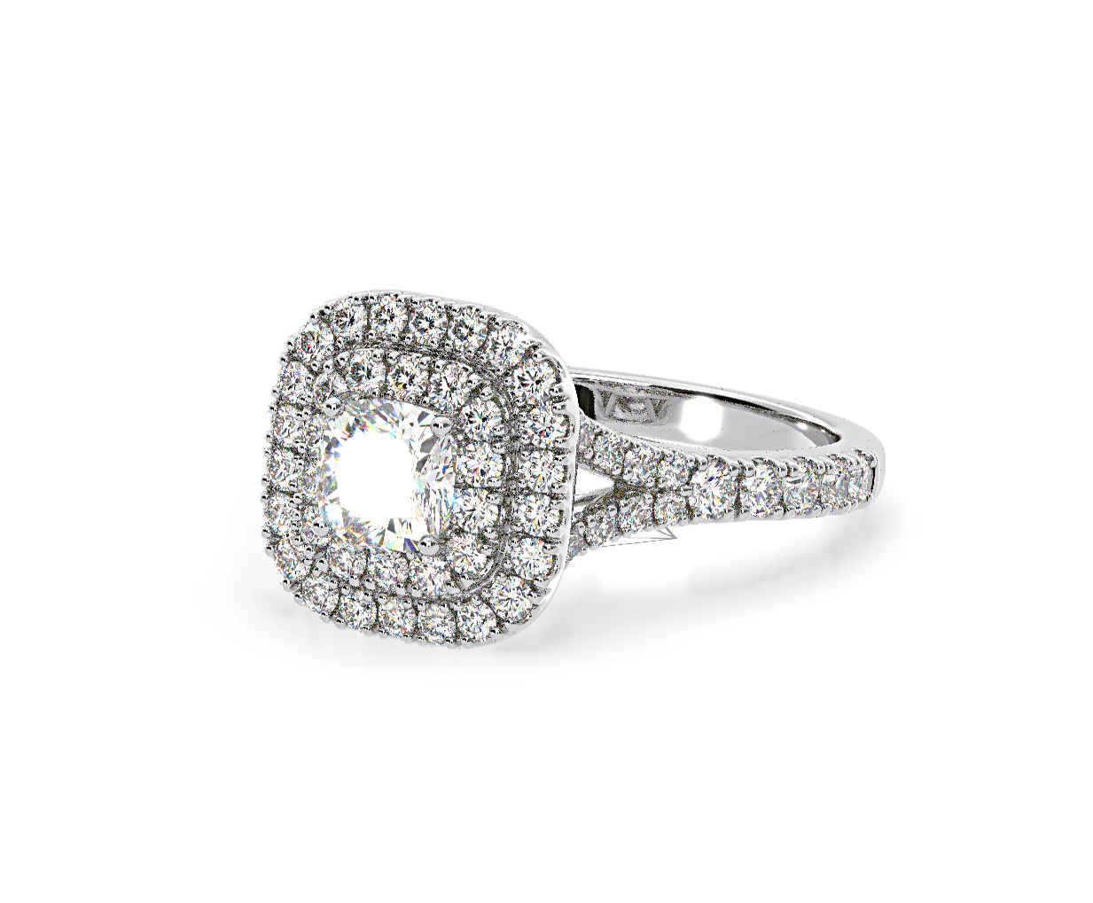 Anastasia Diamond Halo Engagement Ring in Platinum 1.30ct G/VS2 - Image 96