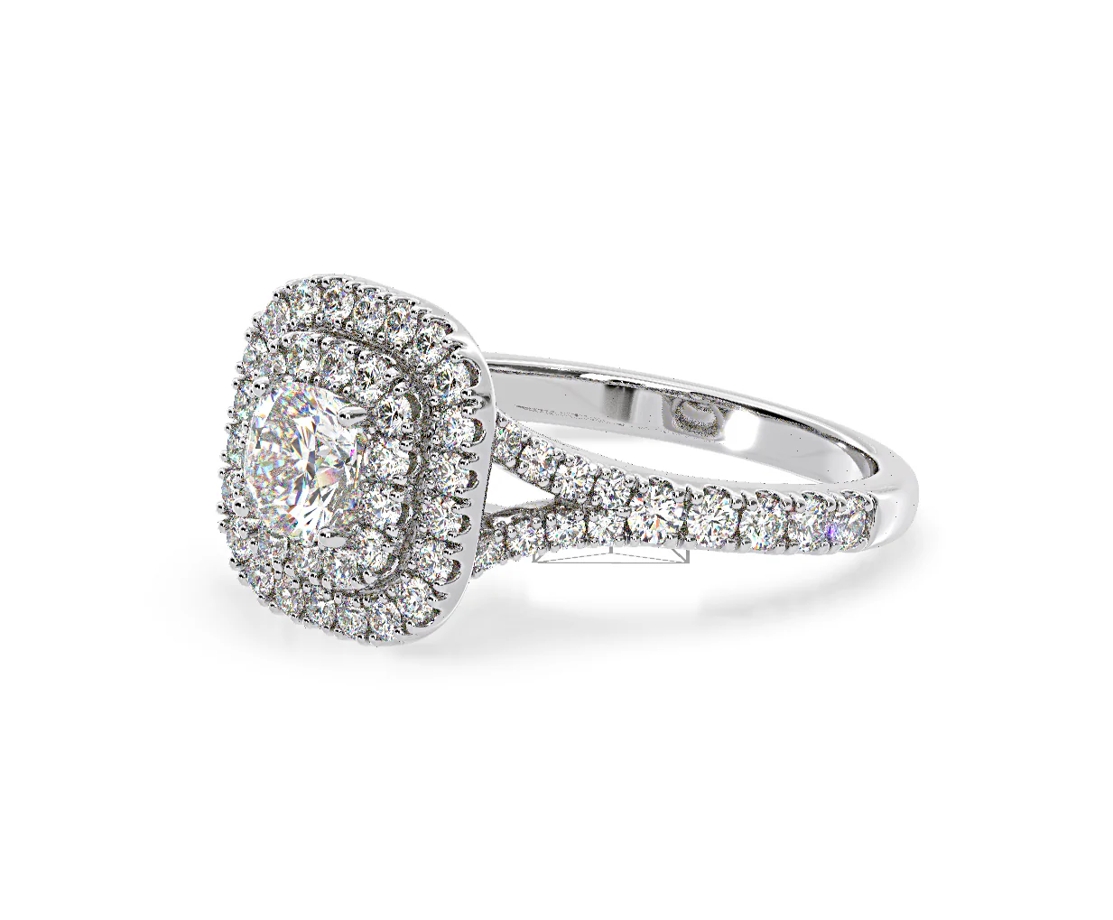 Anastasia GIA Diamond Halo Engagement Ring in Platinum 1.45ct G/VS1 - Image 18