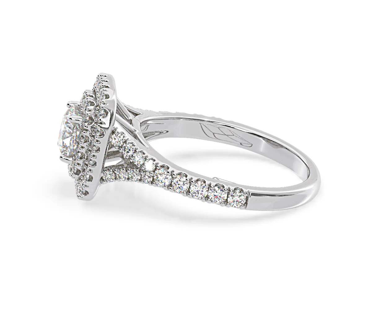 Anastasia GIA Diamond Halo Engagement Ring in Platinum 1.45ct G/VS1 - Image 27