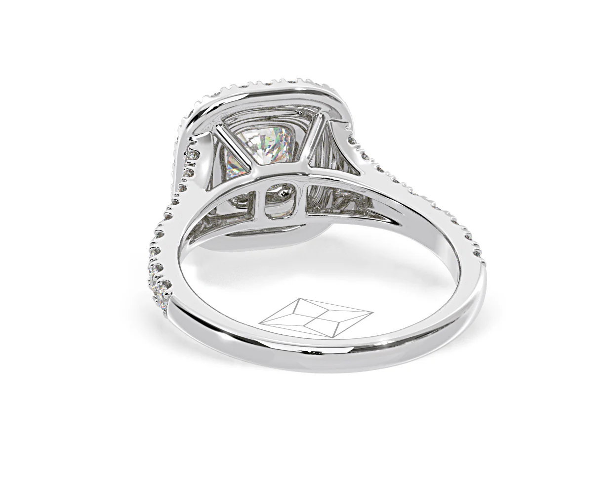 Anastasia GIA Diamond Halo Engagement Ring in Platinum 1.45ct G/VS1 - Image 44