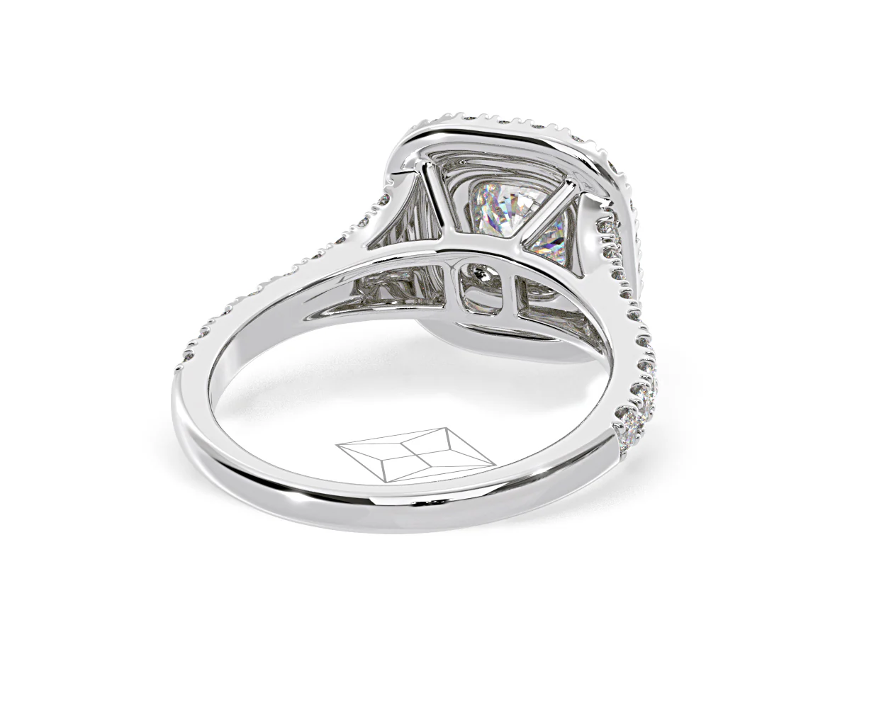 Anastasia GIA Diamond Halo Engagement Ring in Platinum 1.45ct G/VS1 - Image 52