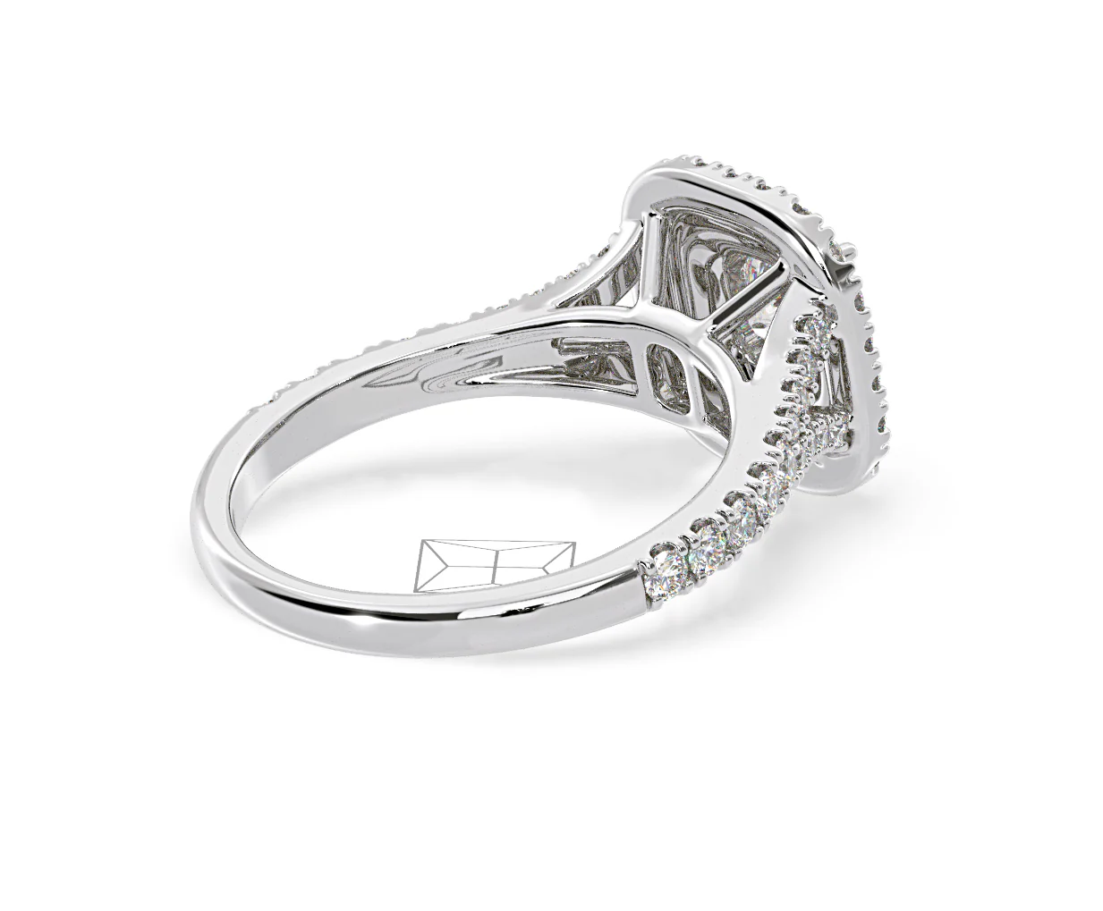 Anastasia GIA Diamond Halo Engagement Ring in Platinum 1.45ct G/VS1 - Image 58