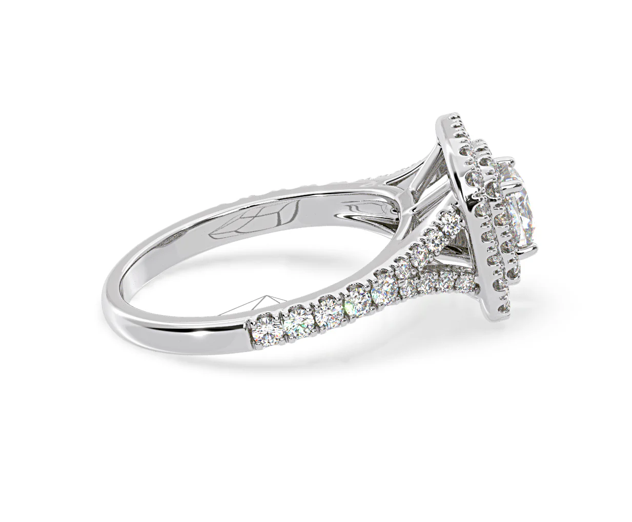 Anastasia GIA Diamond Halo Engagement Ring in Platinum 1.45ct G/VS1 - Image 66