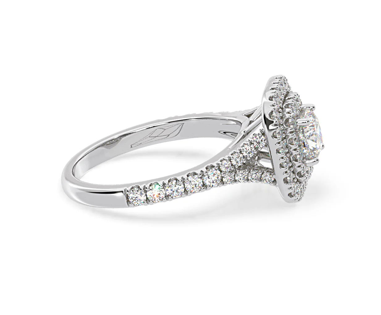 Anastasia GIA Diamond Halo Engagement Ring in Platinum 1.45ct G/VS1 - Image 69