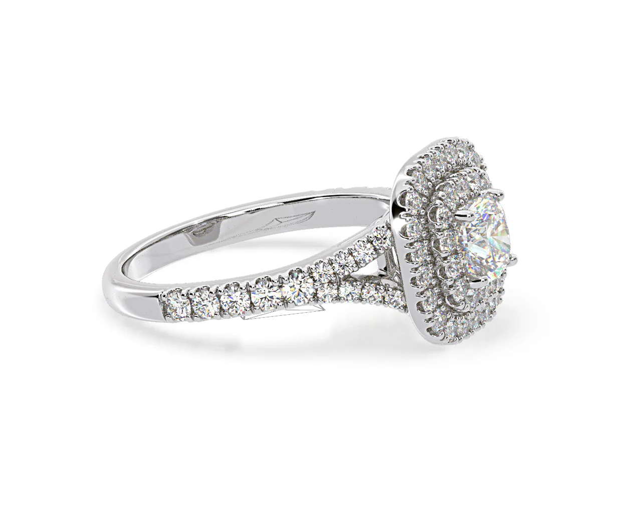 Anastasia GIA Diamond Halo Engagement Ring in Platinum 1.45ct G/VS1 - Image 73
