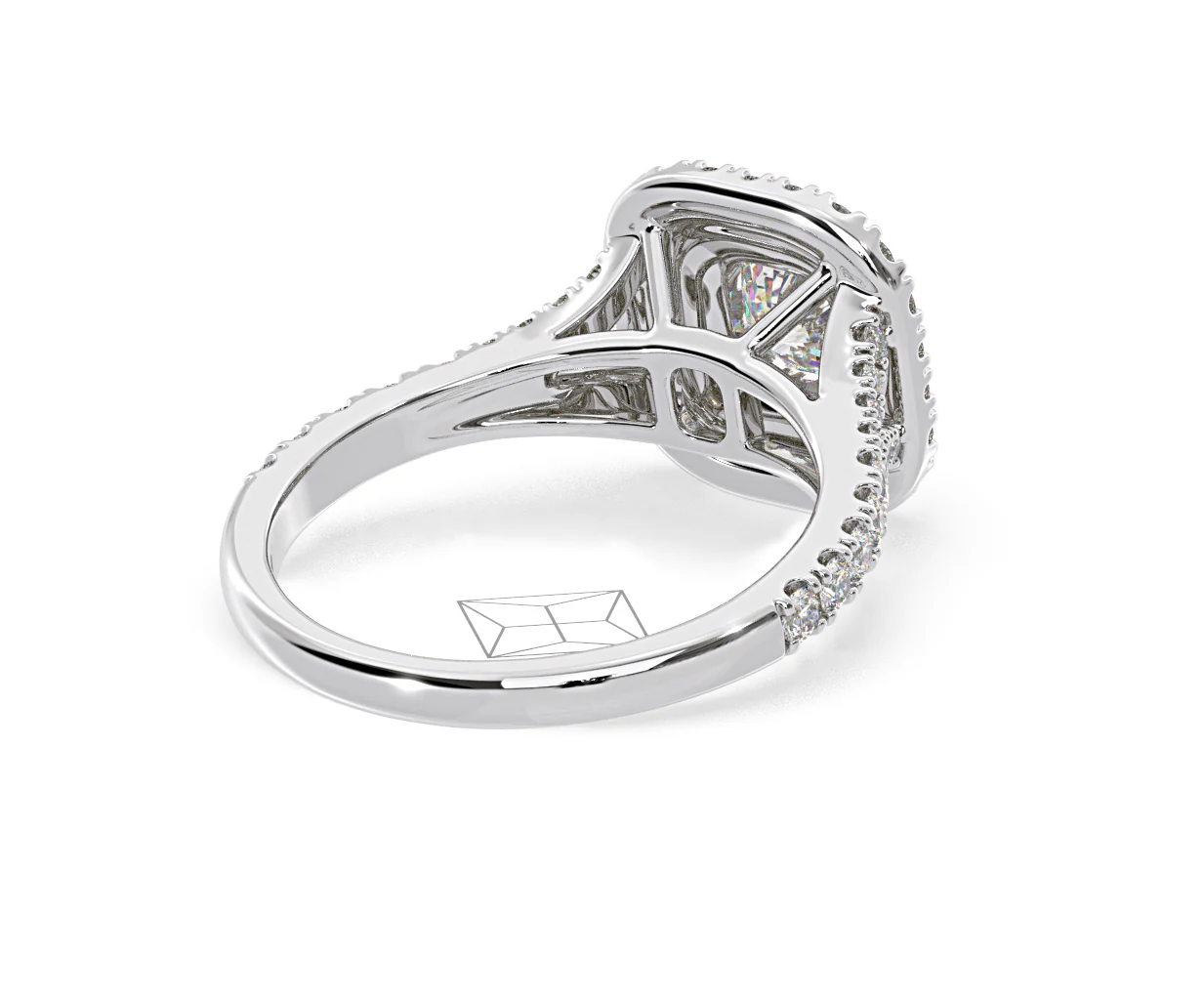Anastasia GIA Diamond Halo Engagement Ring in Platinum 1.45ct G/VS2 - Image 137