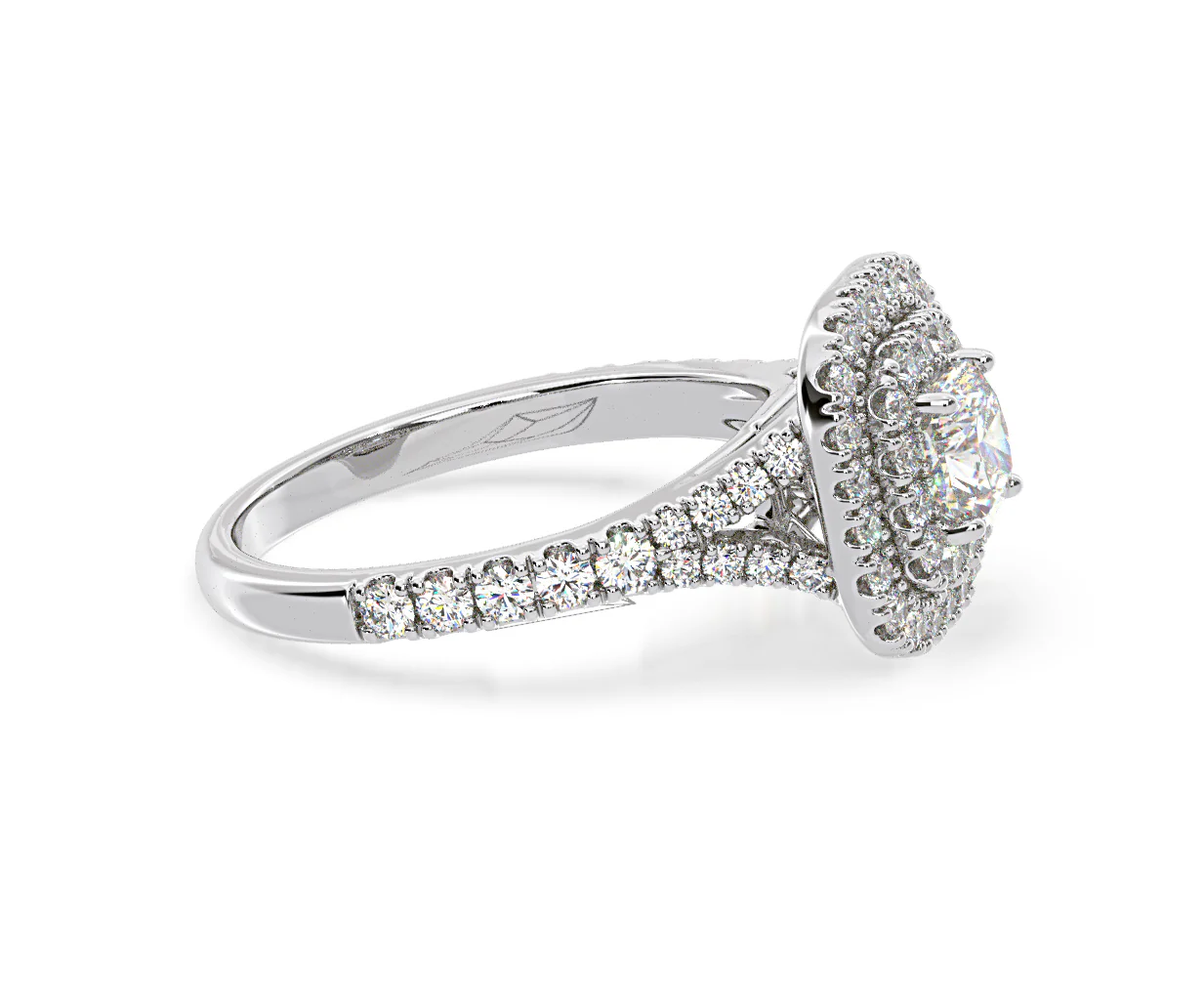Anastasia GIA Diamond Halo Engagement Ring in Platinum 1.45ct G/VS2 - Image 153