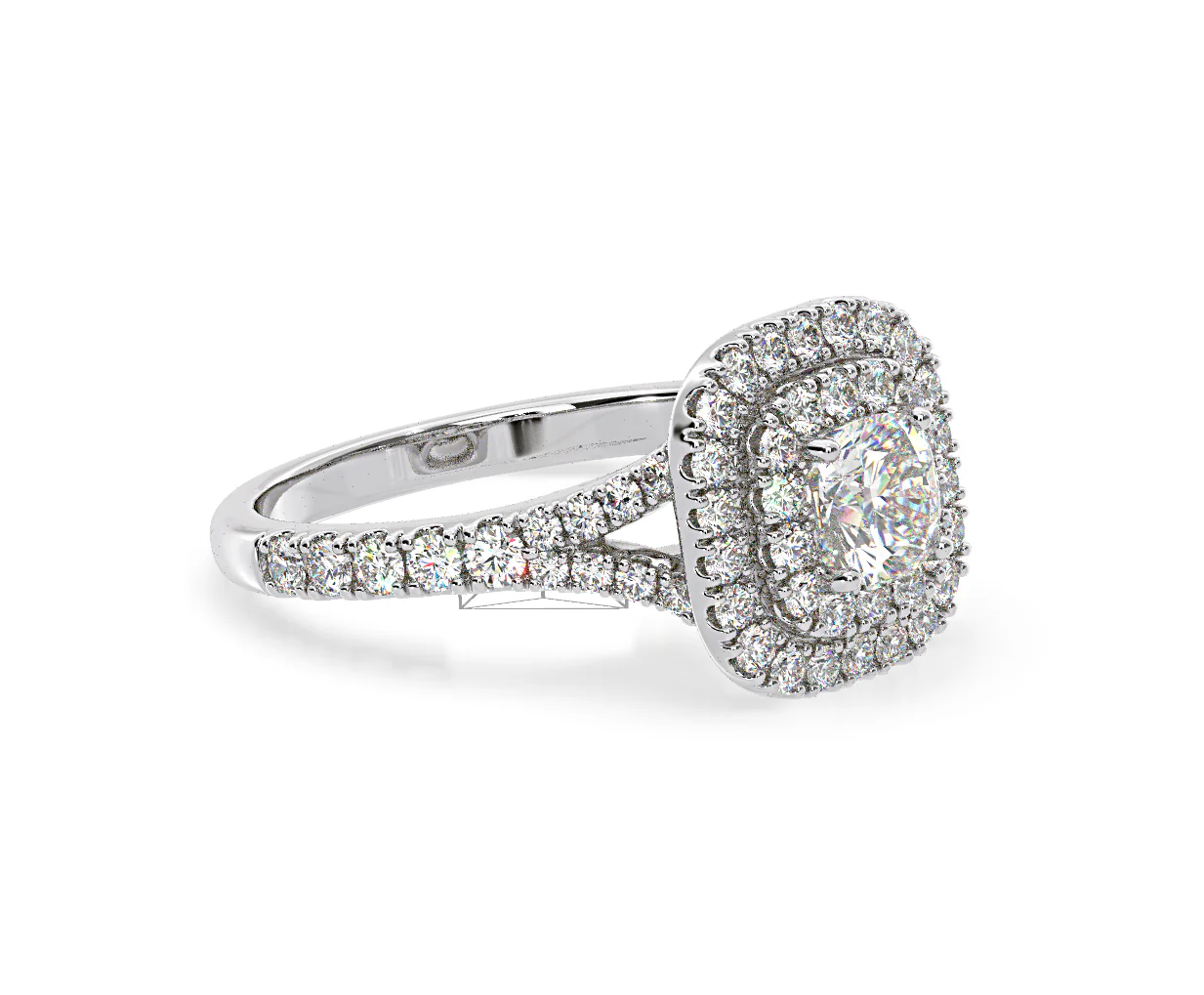 Anastasia GIA Diamond Halo Engagement Ring in Platinum 1.45ct G/VS2 - Image 159