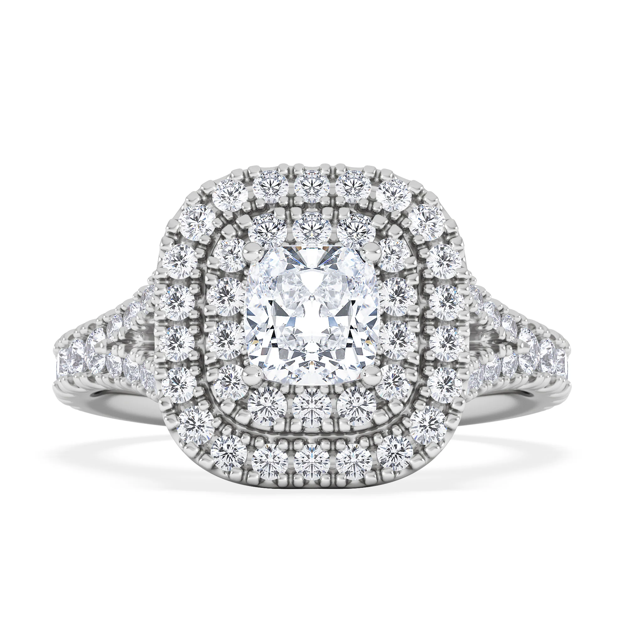 Anastasia GIA Diamond Halo Engagement Ring in Platinum 1.45ct G/VS2 - Image 6