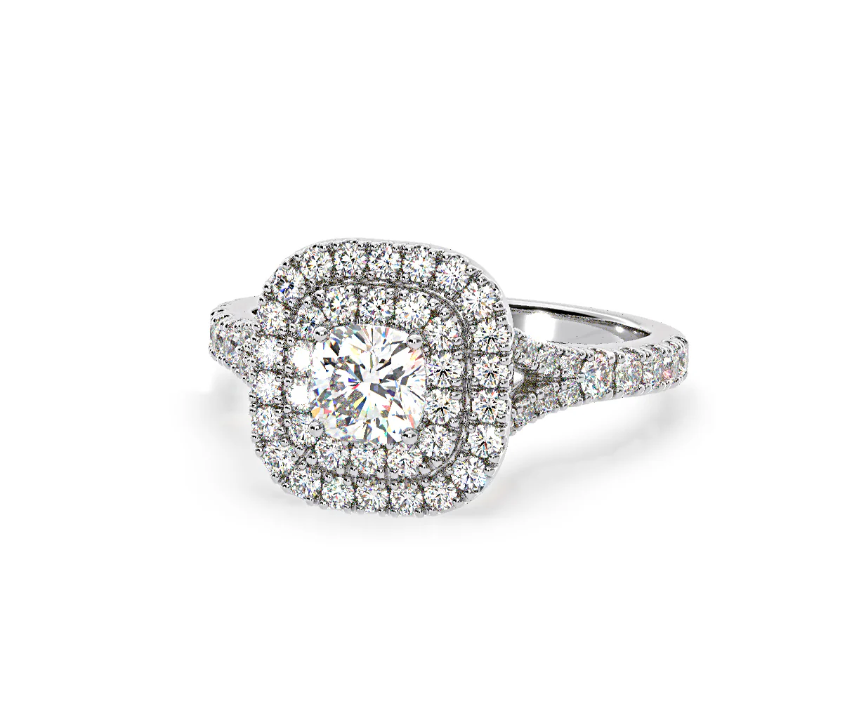 Anastasia GIA Diamond Halo Engagement Ring in Platinum 1.45ct G/VS2 - Image 93