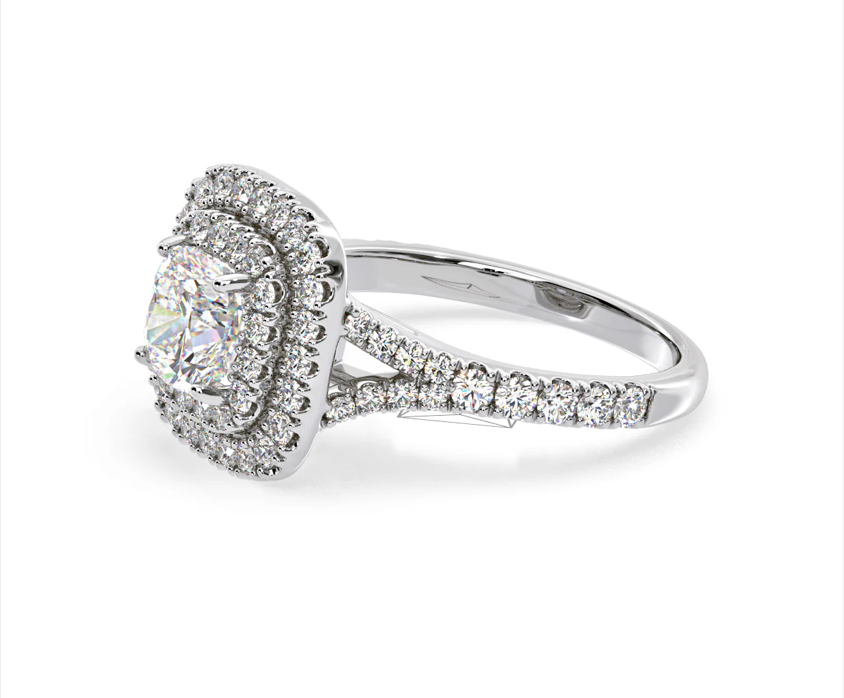 Anastasia GIA Diamond Halo Engagement Ring in Platinum 1.70ct G/VS1 - Image 20