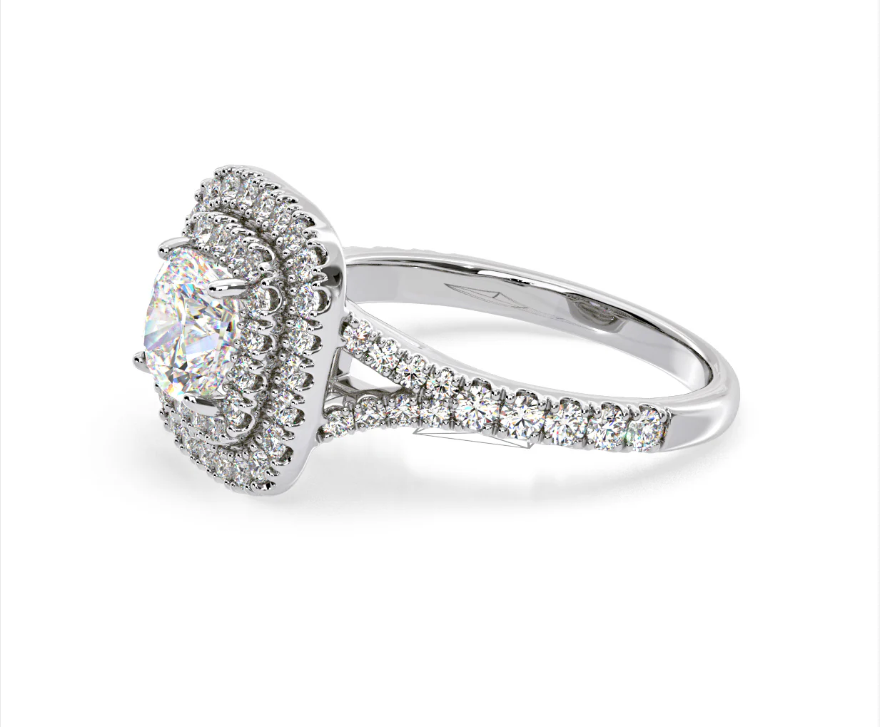 Anastasia GIA Diamond Halo Engagement Ring in Platinum 1.70ct G/VS1 - Image 21