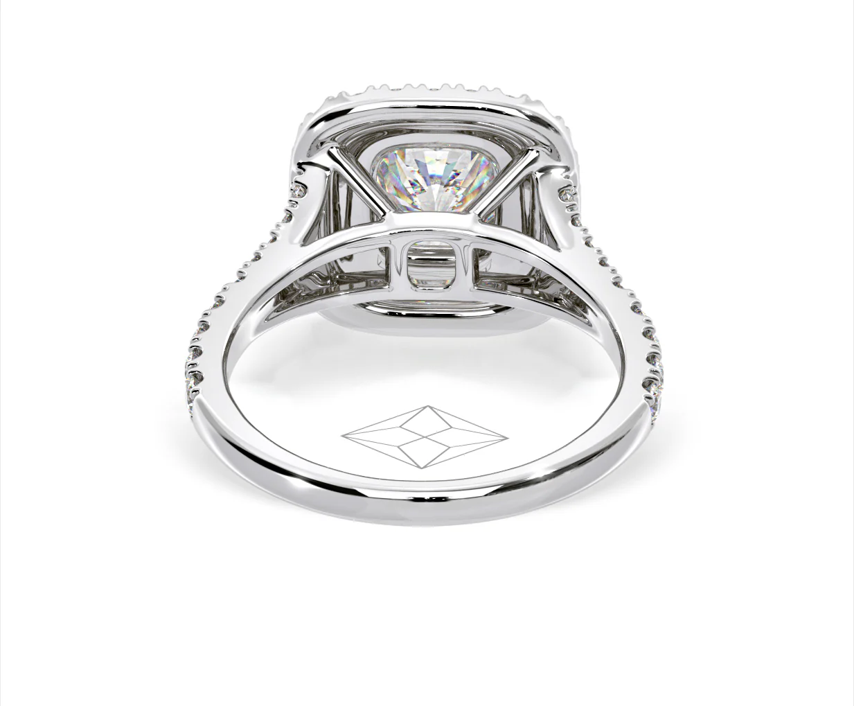 Anastasia GIA Diamond Halo Engagement Ring in Platinum 1.70ct G/VS1 - Image 47