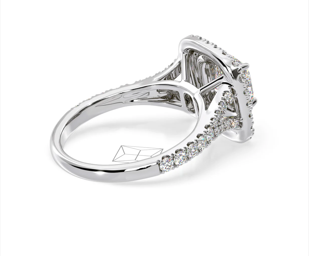 Anastasia GIA Diamond Halo Engagement Ring in Platinum 1.70ct G/VS1 - Image 59