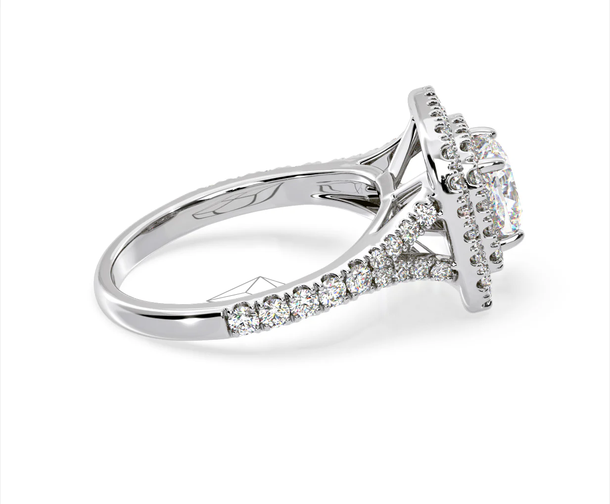 Anastasia GIA Diamond Halo Engagement Ring in Platinum 1.70ct G/VS1 - Image 65