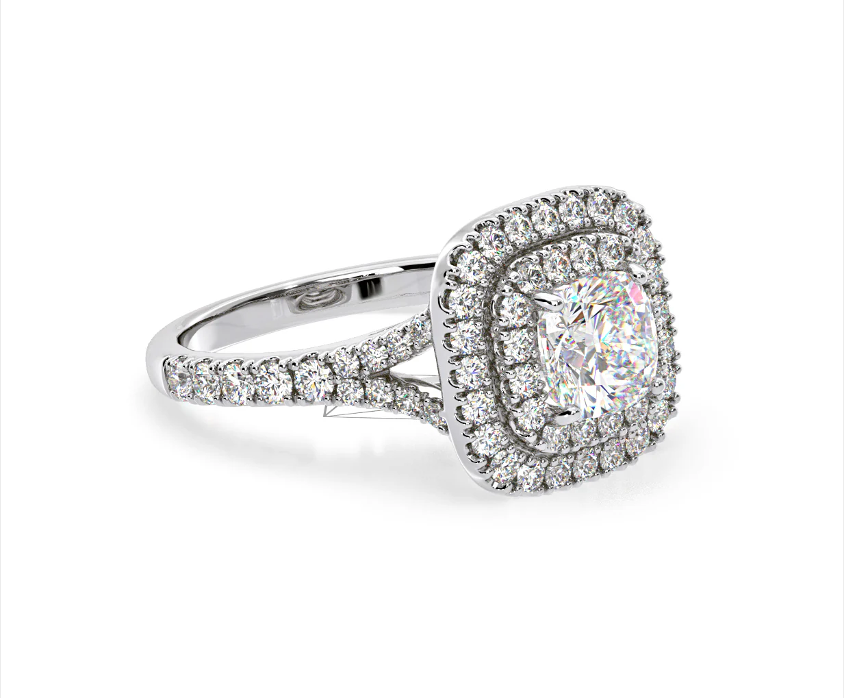 Anastasia GIA Diamond Halo Engagement Ring in Platinum 1.70ct G/VS1 - Image 77