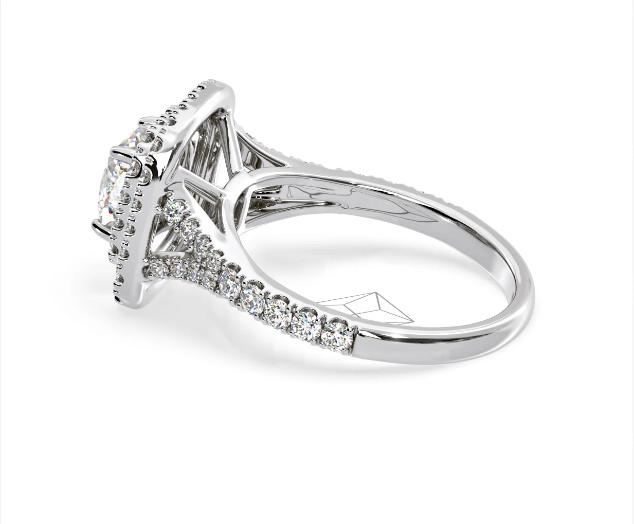 Anastasia GIA Diamond Halo Engagement Ring in Platinum 1.85ct G/VS2 - Image 112