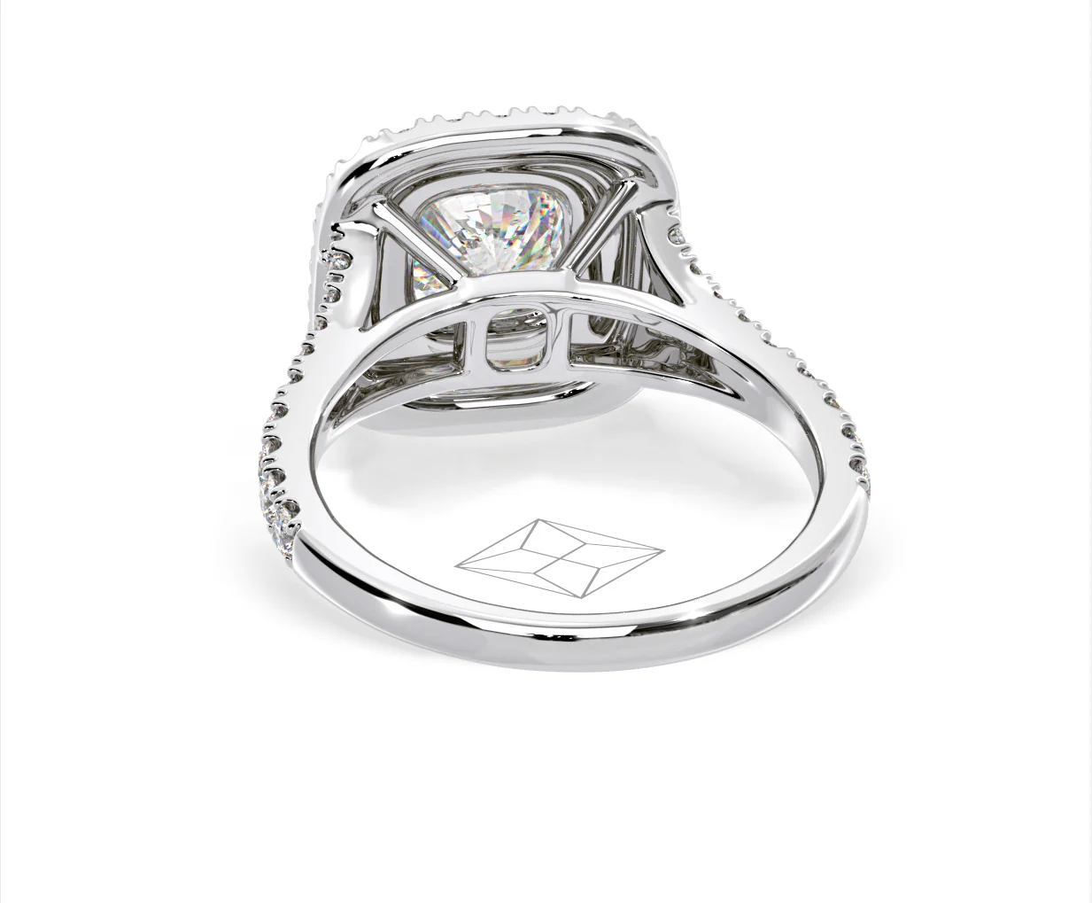 Anastasia GIA Diamond Halo Engagement Ring in Platinum 1.85ct G/VS2 - Image 125