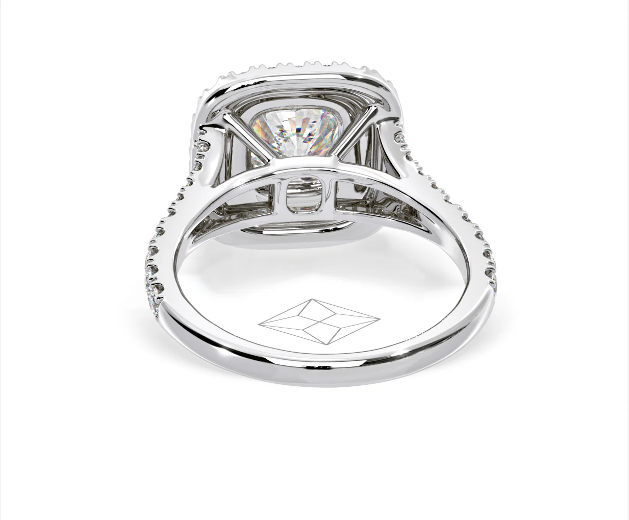 Anastasia GIA Diamond Halo Engagement Ring in Platinum 1.85ct G/VS2 - Image 126