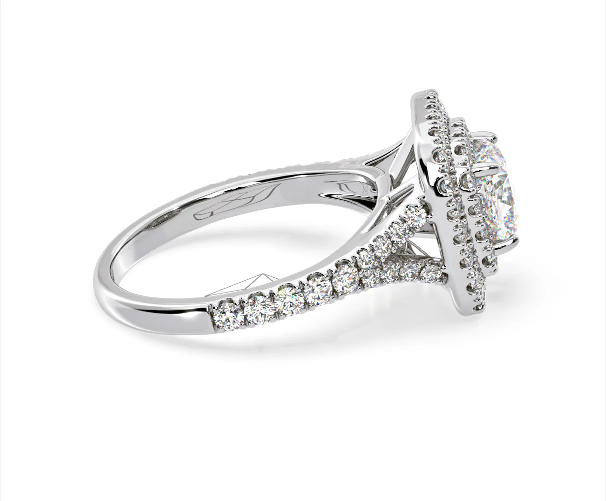 Anastasia GIA Diamond Halo Engagement Ring in Platinum 1.85ct G/VS2 - Image 147