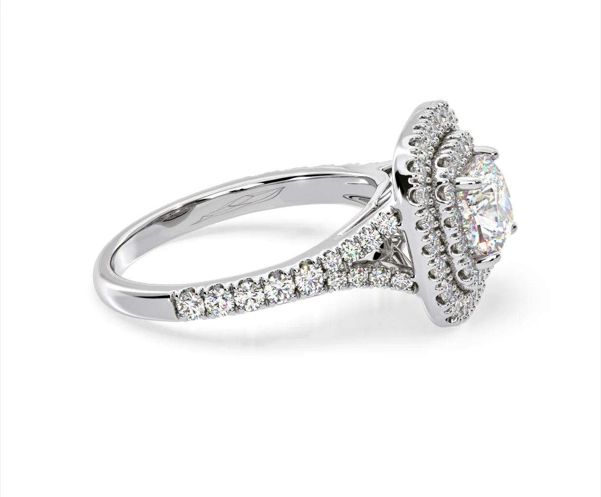 Anastasia GIA Diamond Halo Engagement Ring in Platinum 1.85ct G/VS2 - Image 150