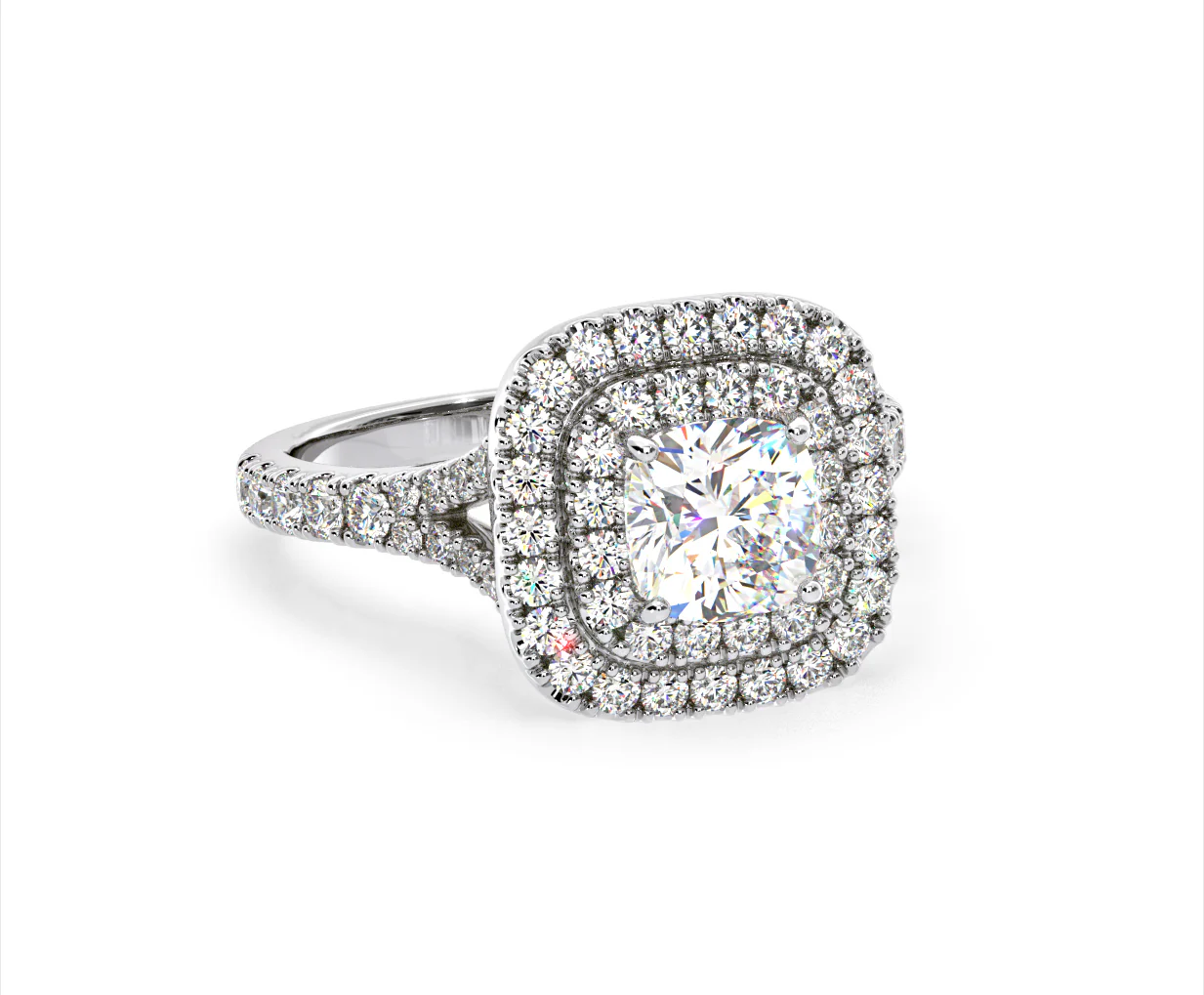Anastasia GIA Diamond Halo Engagement Ring in Platinum 1.85ct G/VS2 - Image 163