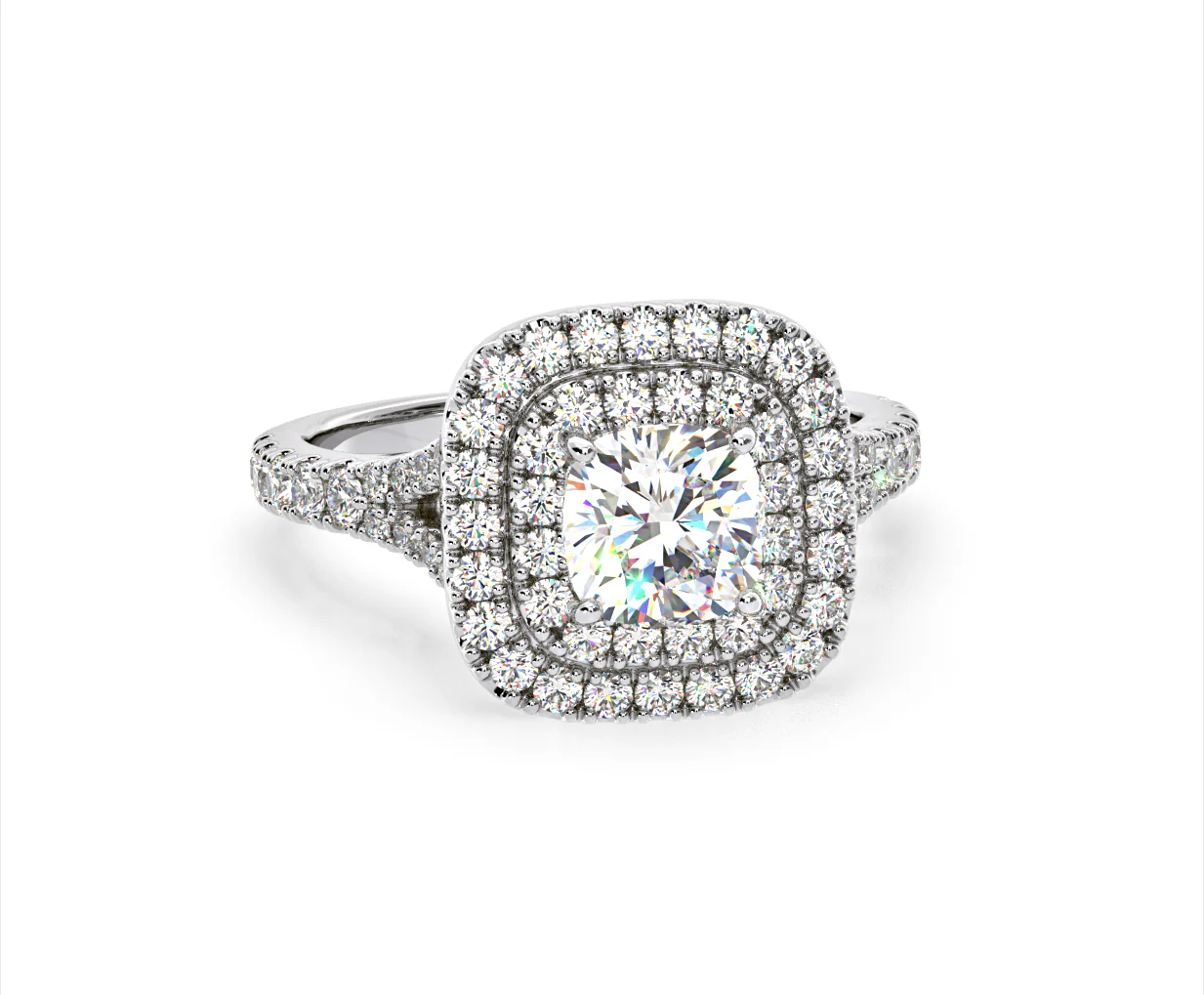 Anastasia GIA Diamond Halo Engagement Ring in Platinum 1.85ct G/VS2 - Image 165